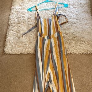 Don’t Ask Why Multicolored Striped Jumpsuit (from American Eagle)
